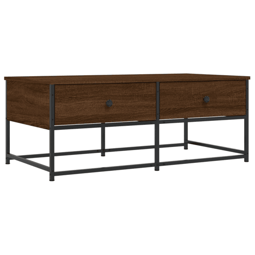 Mesa de Centro, Mesa baixa, 100x51x40 cm derivados madeira carvalho castanho