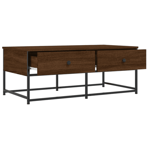 Mesa de Centro, Mesa baixa, 100x51x40 cm derivados madeira carvalho castanho