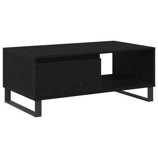 Mesa de Centro, Mesa baixa, com gaveta Carvalho Preto 90 x 50 x 36,5 cm