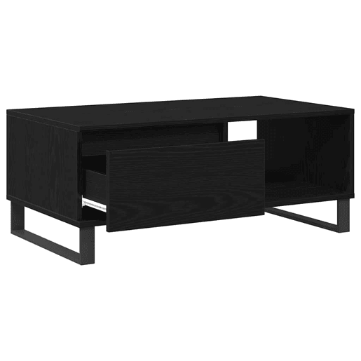 Mesa de Centro, Mesa baixa, com gaveta Carvalho Preto 90 x 50 x 36,5 cm