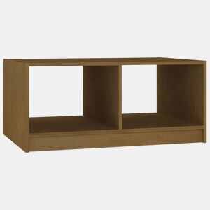 Mesa de Centro, Mesa baixa, 75x50x33,5 cm pinho maciço castanho mel