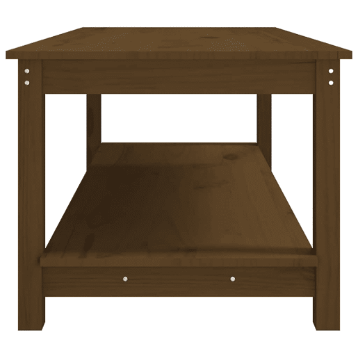 Mesa de Centro, Mesa baixa, 110x55x45 cm pinho maciço castanho mel