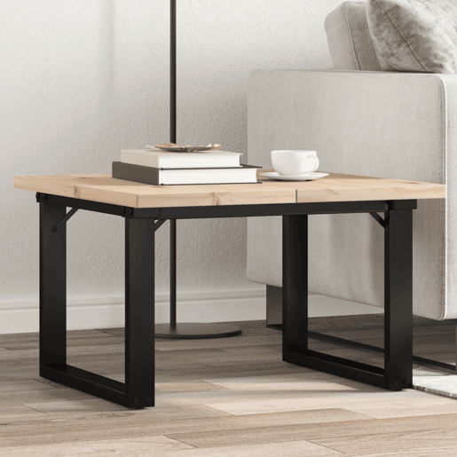 Mesa de Centro, Mesa baixa, estrutura em O 70x70x40,5 cm pinhoaço