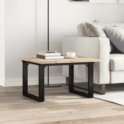 Mesa de Centro, Mesa baixa, estrutura em O 70x70x40,5 cm pinhoaço