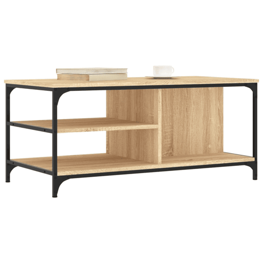 Mesa de Centro, Mesa baixa, 100x50x45 cm derivados madeira carvalho sonoma