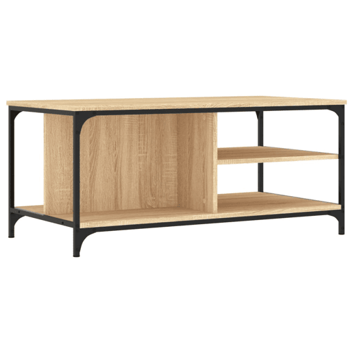 Mesa de Centro, Mesa baixa, 100x50x45 cm derivados madeira carvalho sonoma