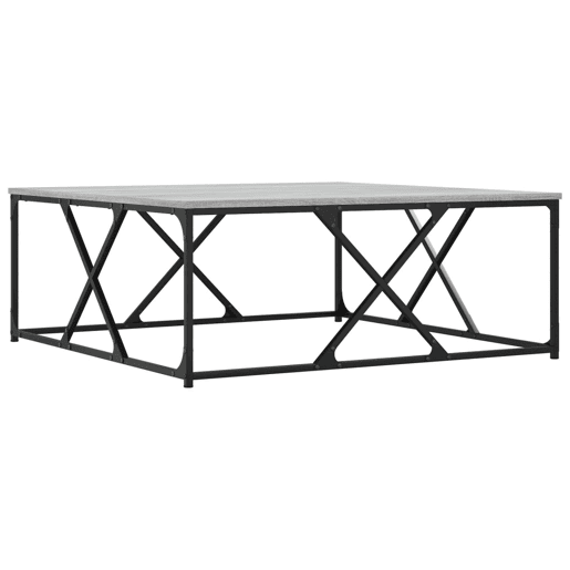Mesa de Centro, Mesa baixa, 100x100x40 cm derivados de madeira cinza sonoma