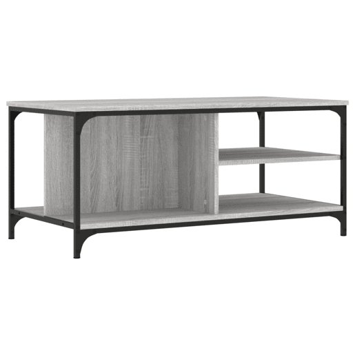 Mesa de Centro, Mesa baixa, 100x50x45 cm derivados madeira cinzento sonoma