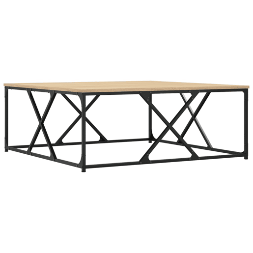 Mesa de Centro, Mesa baixa, 100x100x40 cm derivados madeira carvalho sonoma
