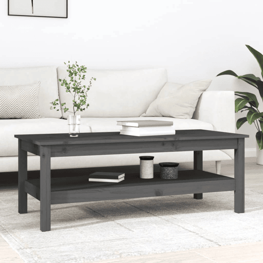 Mesa de Centro, Mesa baixa, 110x50x40 cm pinho maciço cinza