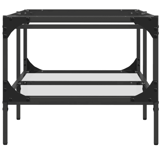 Mesa de Centro, Mesa baixa c topo em vidro transparente 98,5x50x45 cm aço Mesa de Centro, Mesa baixa c topo em vidro transparente 98,5x50x45 cm aço
