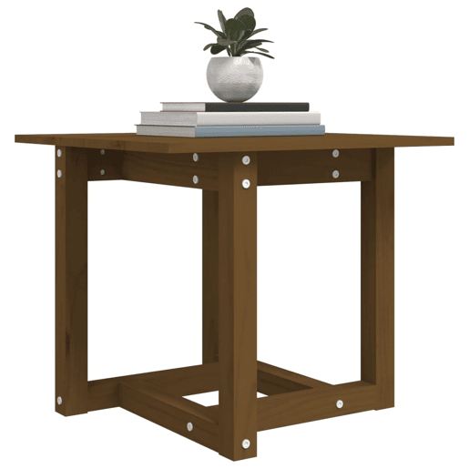 Mesa de Centro, Mesa baixa, 50x50x45 cm pinho maciço castanho mel