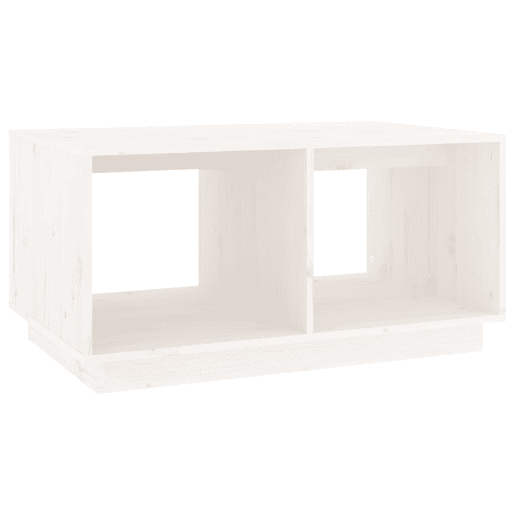 Mesa de Centro, Mesa baixa, 80x50x40 cm madeira de pinho maciça branco