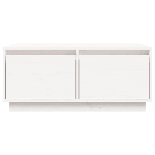 Mesa de Centro, Mesa baixa, 80x50x35 cm madeira de pinho maciça branco