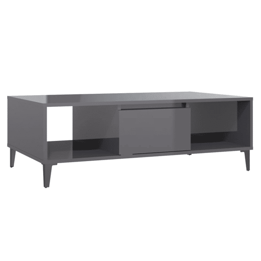 Mesa de Centro, Mesa baixa, derivados de madeira cinza brilhante