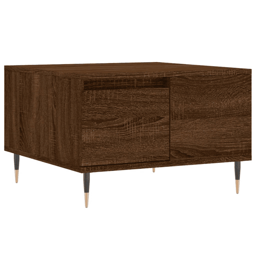 Mesa de Centro, Mesa baixa, 55x55x36,5cm derivados madeira carvalho castanho