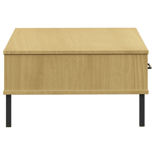 Mesa de Centro, Mesa baixa, c pernas de metal pinho maciço OSLO castanho