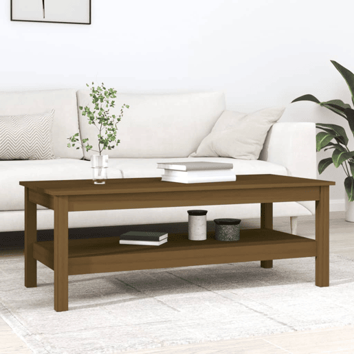 Mesa de Centro, Mesa baixa, 110x50x40 cm pinho maciço castanho mel Mesa de Centro, Mesa baixa, 110x50x40 cm pinho maciço castanho mel
