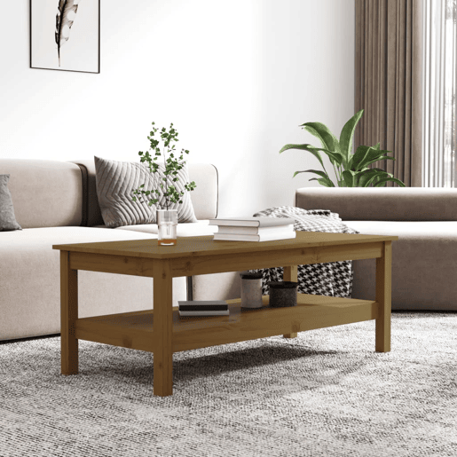Mesa de Centro, Mesa baixa, 110x50x40 cm pinho maciço castanho mel Mesa de Centro, Mesa baixa, 110x50x40 cm pinho maciço castanho mel