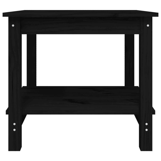 Mesa de Centro, Mesa baixa, 50x50x45 cm madeira de pinho maciça preto