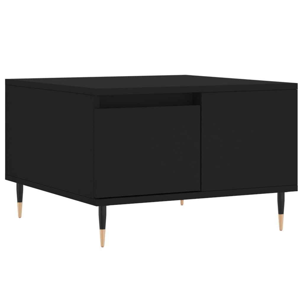 mesa de cafe - mesa de centro madera contrachapada negro 55x55x365 cm