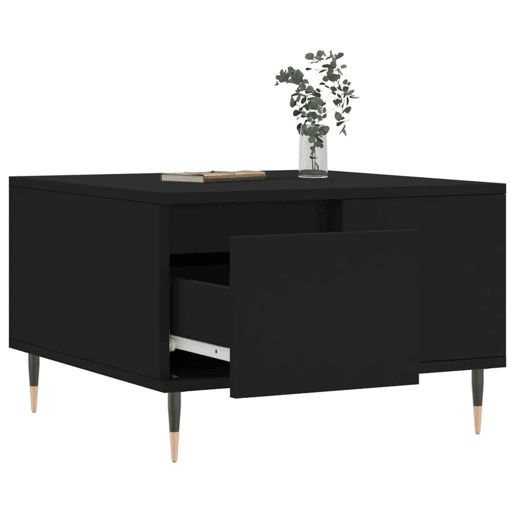 Mesa de Centro, Mesa baixa, 55x55x36,5 cm derivados de madeira preto