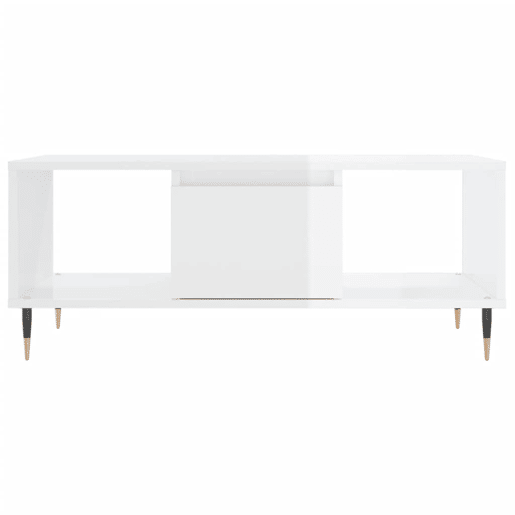 Mesa de Centro, Mesa baixa, 90x50x36,5 cm derivados madeira branco brilhante