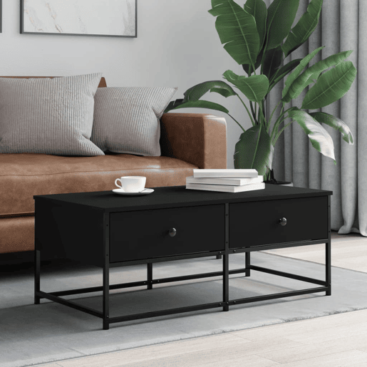 Mesa de Centro, Mesa baixa, 100x51x40 cm derivados de madeira preto