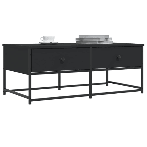 Mesa de Centro, Mesa baixa, 100x51x40 cm derivados de madeira preto