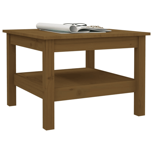 Mesa de Centro, Mesa baixa, 55x55x40 cm pinho maciço castanho mel