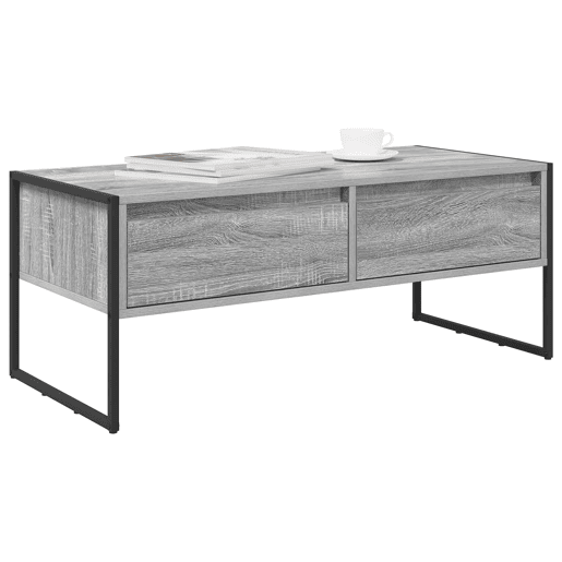 Mesa de Centro, Mesa baixa, Cinza Sonoma 100 x 46 x 40 cm Madeira processada