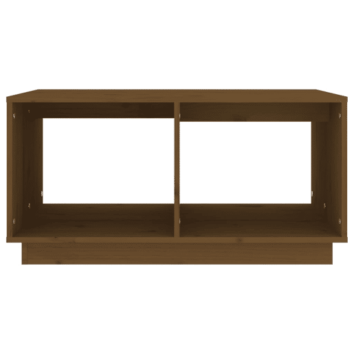 Mesa de Centro, Mesa baixa, 80x50x40 cm madeira de pinho maciça castanho-mel