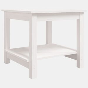 Mesa de Centro, Mesa baixa, 50x50x45 cm pinho maciço branco