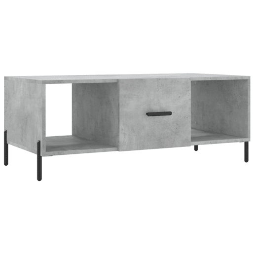 Mesa de Centro, Mesa baixa, 102x50x40 cm madeira processada cinza cimento