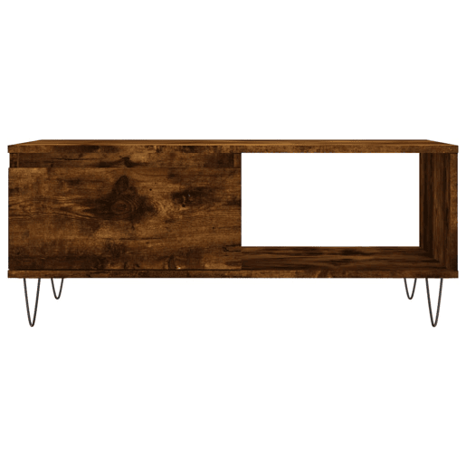 Mesa de Centro, Mesa baixa, 90x50x36,5 cm derivados madeira carvalho fumado