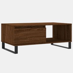 Mesa de Centro, Mesa baixa, 90x50x36,5cm derivados madeira carvalho castanho