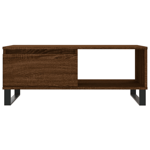 Mesa de Centro, Mesa baixa, 90x50x36,5cm derivados madeira carvalho castanho