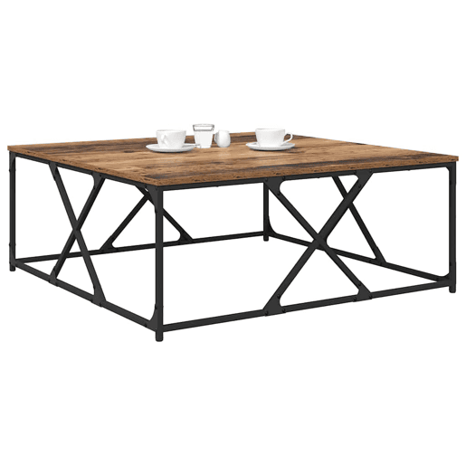 Mesa de Centro, Mesa baixa, Madeira Antiga 100 x 100 x 40 cm