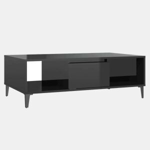 Mesa de Centro, Mesa baixa, derivados de madeira preto brilhante