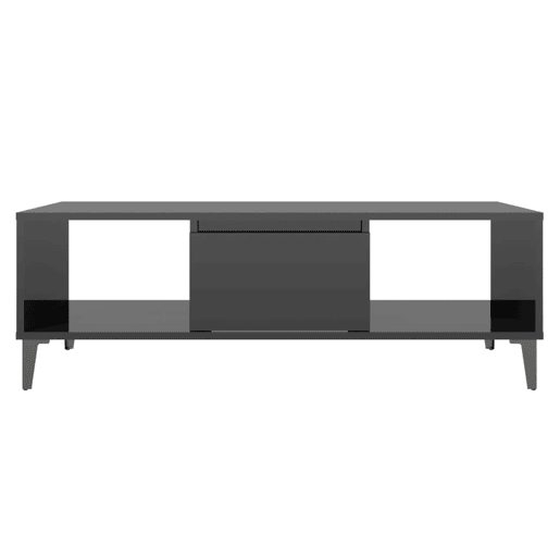 Mesa de Centro, Mesa baixa, derivados de madeira preto brilhante