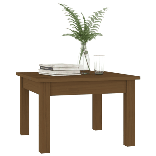 Mesa de Centro, Mesa baixa, 45x45x30 cm pinho maciço castanho mel