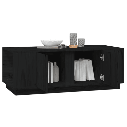 Mesa de Centro, Mesa baixa, 110x50x40 cm madeira de pinho maciça preto