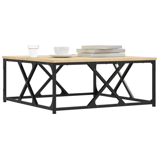 Mesa de Centro, Mesa baixa, 70x70x30 cm derivados de madeira carvalho sonoma