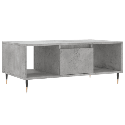 Mesa de Centro, Mesa baixa, 90x50x36,5 cm derivados madeira cinzento cimento