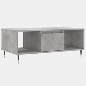Mesa de Centro, Mesa baixa, 90x50x36,5 cm derivados madeira cinzento cimento