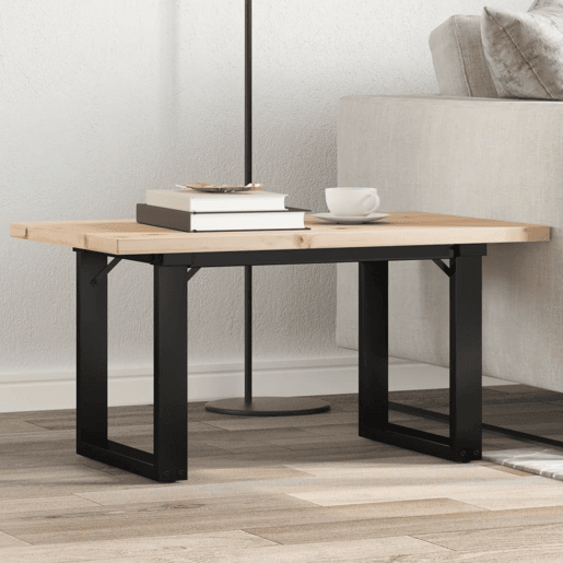 Mesa de Centro, Mesa baixa, estrutura em O 80x50x40,5 cm pinhoaço