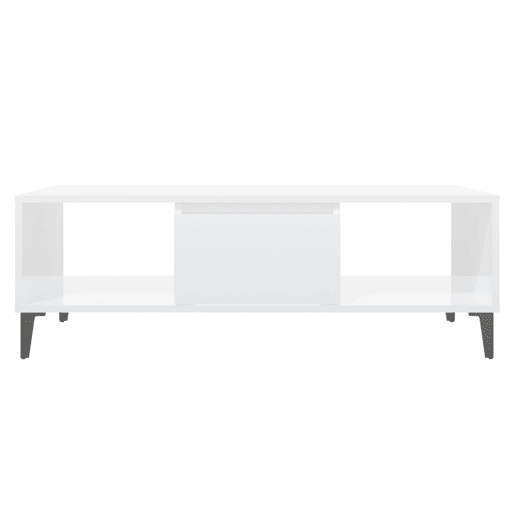 Mesa de Centro, Mesa baixa, derivados de madeira branco brilhante