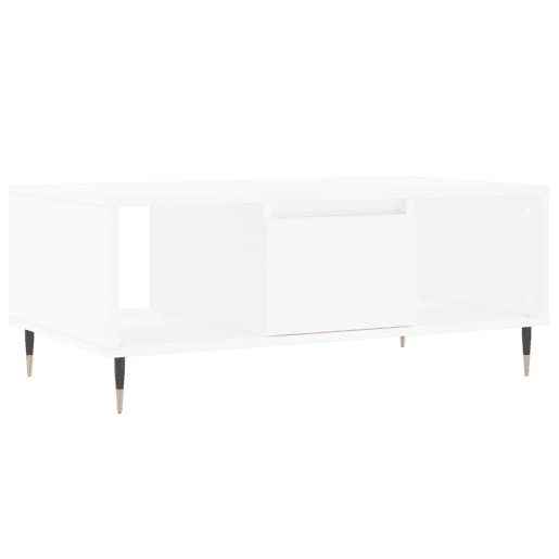 Mesa de Centro, Mesa baixa, 90x50x36,5 cm derivados de madeira branco