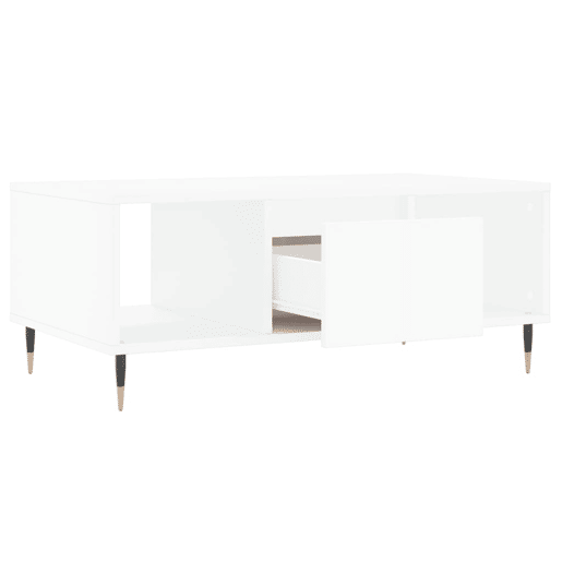 Mesa de Centro, Mesa baixa, 90x50x36,5 cm derivados de madeira branco
