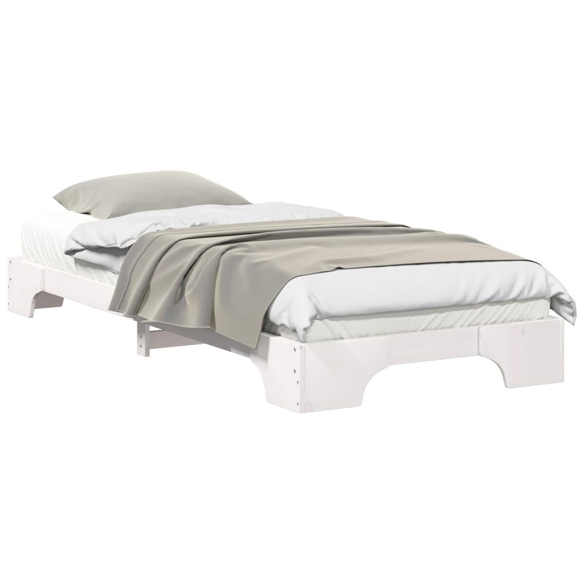 Estructura de cama individual para adultos - 80 x 220 cm madera de pino macizo